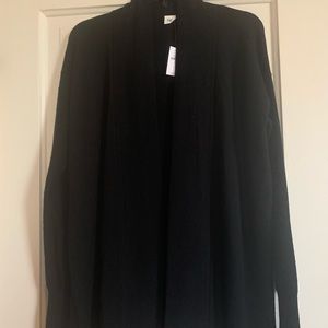 NWT Black long sweater wrap